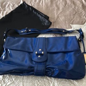 Escada Cobalt Blue patent leather handbag